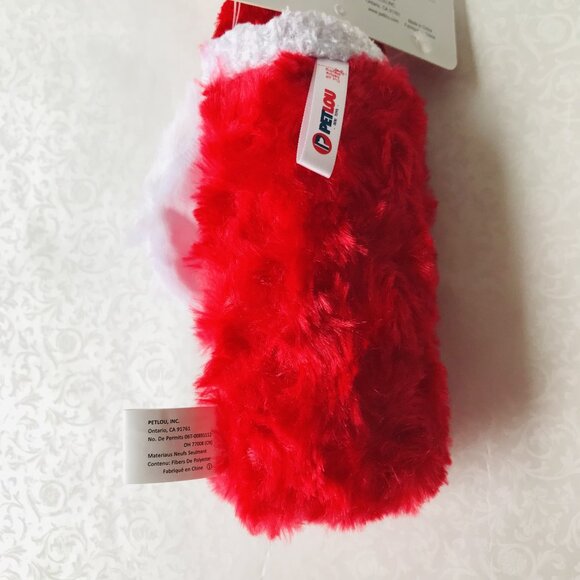 Pet Lou Christmas Squeaky Santa Bottle Dog Toy  Size :  8" - Picture 3 of 4